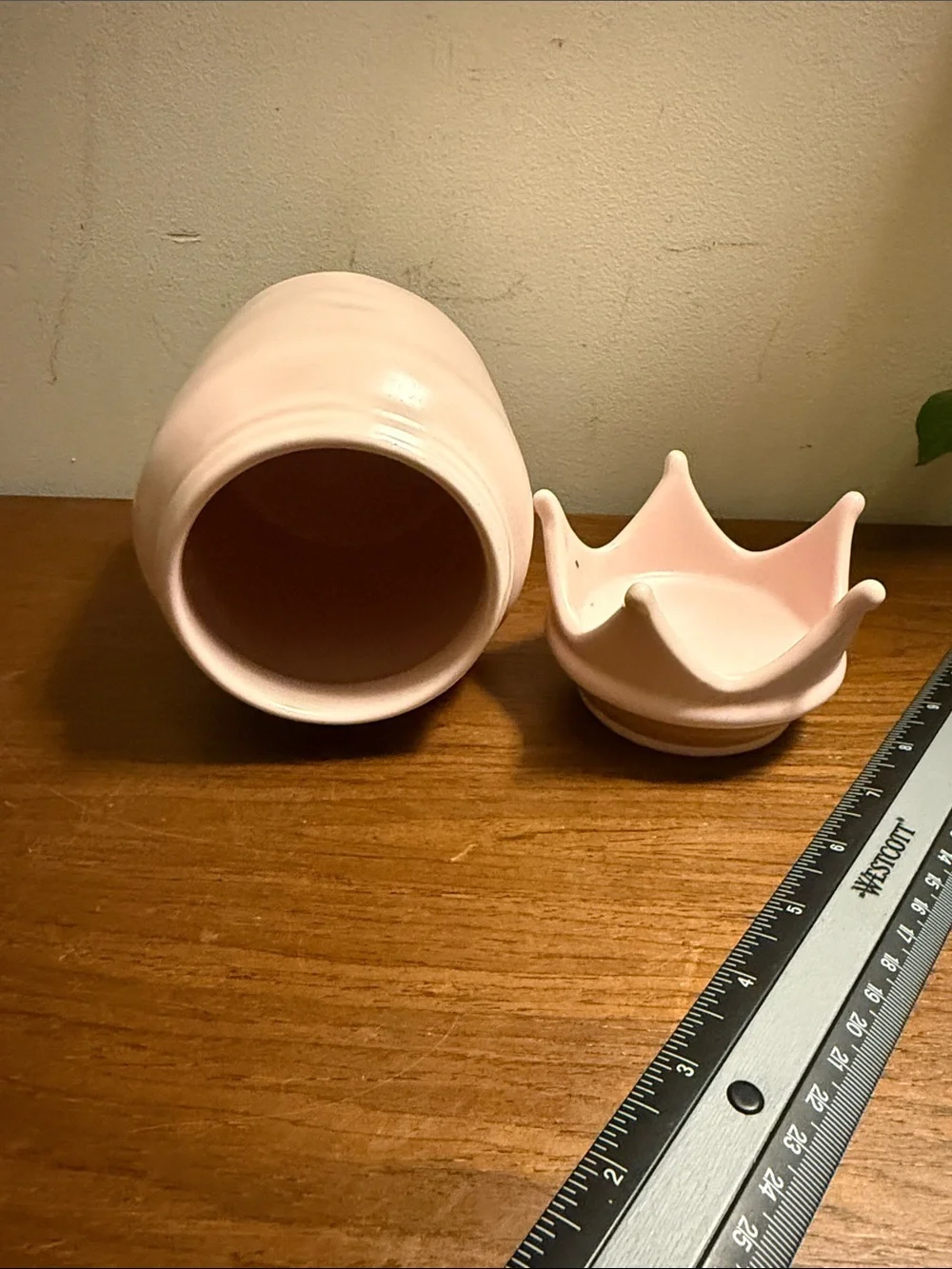 Queen's Kitchen Ceramic Jar - Pink Crown Accent